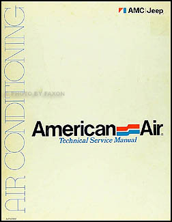 1973-1975 AMC & Jeep Air Conditioning Shop Manual Original 