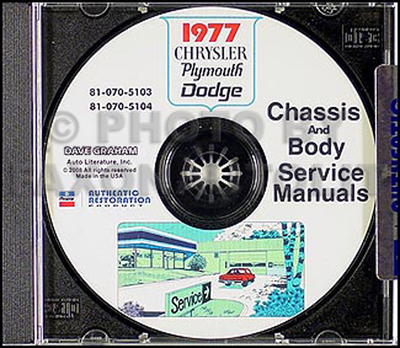 1977 Chrysler, Plymouth and Dodge CD-ROM Shop Manual 