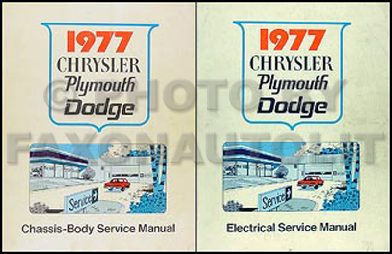 1977 MoPar RWD Car Repair Shop Manual 2 Vol Set