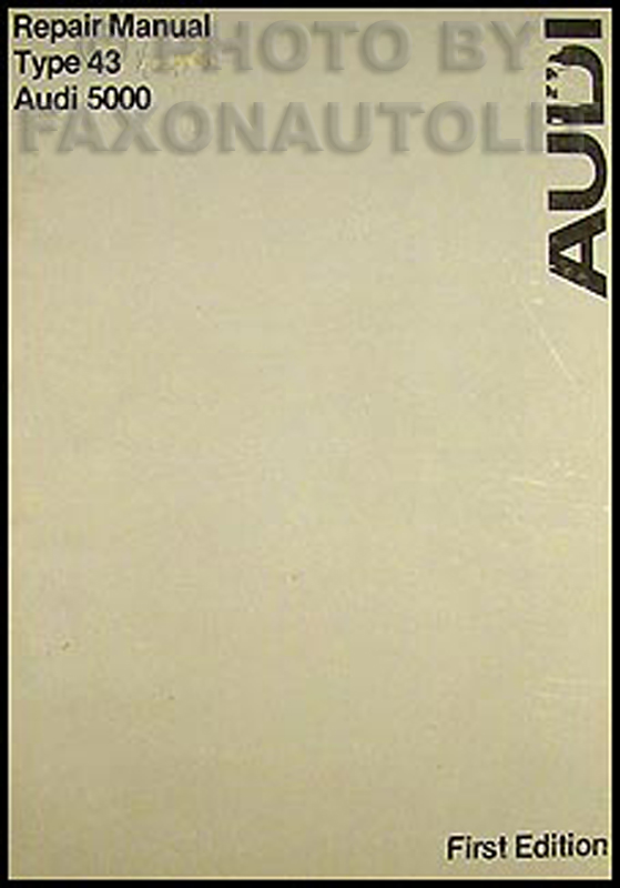 1978 Audi 5000 Repair Manual Original