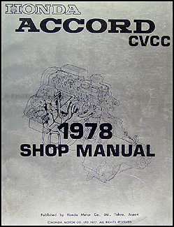 1978 Honda Accord CVCC Repair Manual Original 
