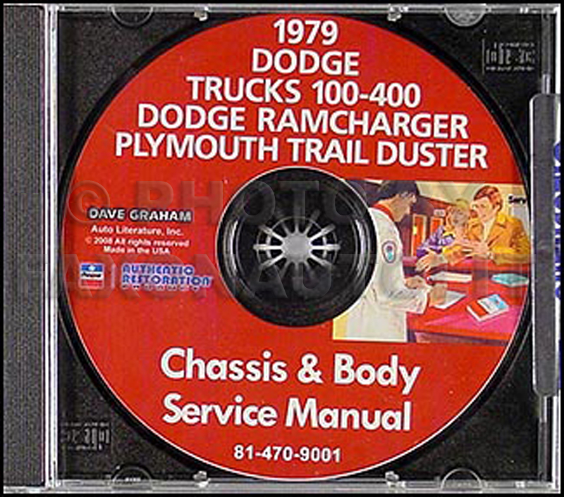 1979 CD Dodge 150-450 Pickup Truck Ramcharger Trail Duster Repair Shop Manual