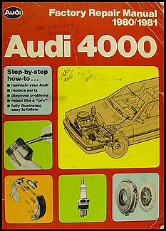 1980-1981 Audi 4000 Repair Manual Original