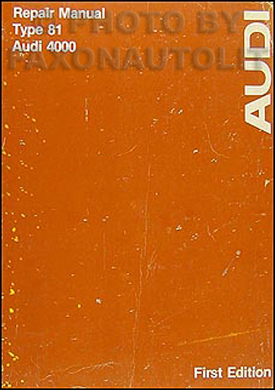 1980 Audi 4000 Repair Manual Original