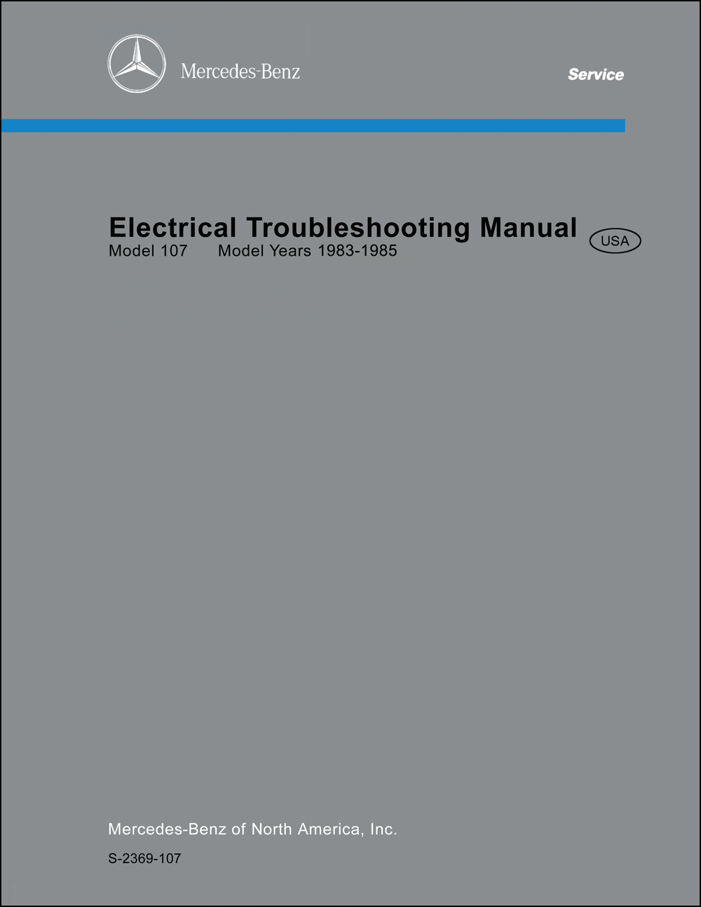 1983-1985 Mercedes 107 380SL Electrical Troubleshooting Manual Reprint | Mb 380sl Wiring Diagram | | Faxon Auto Literature