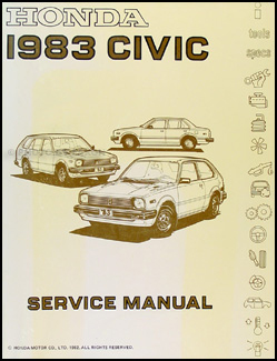 1983 Honda Civic Repair Manual Original 