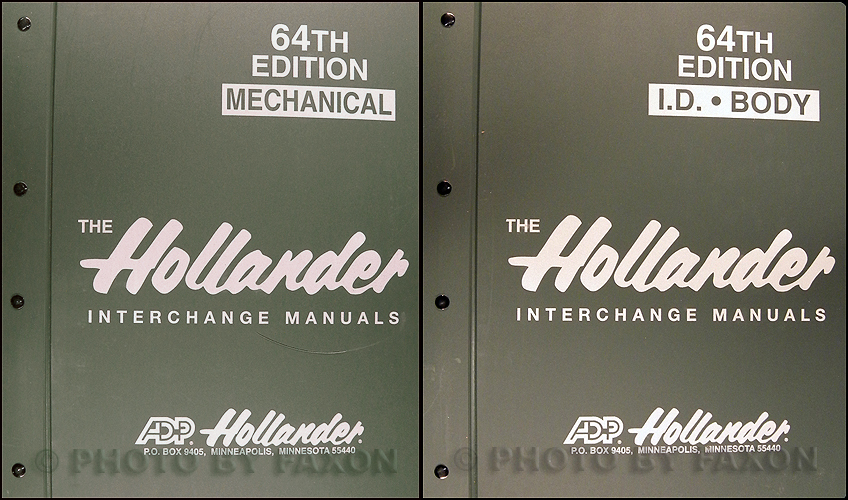 1984-1998 Hollander 64th Edition Parts Interchange Manual