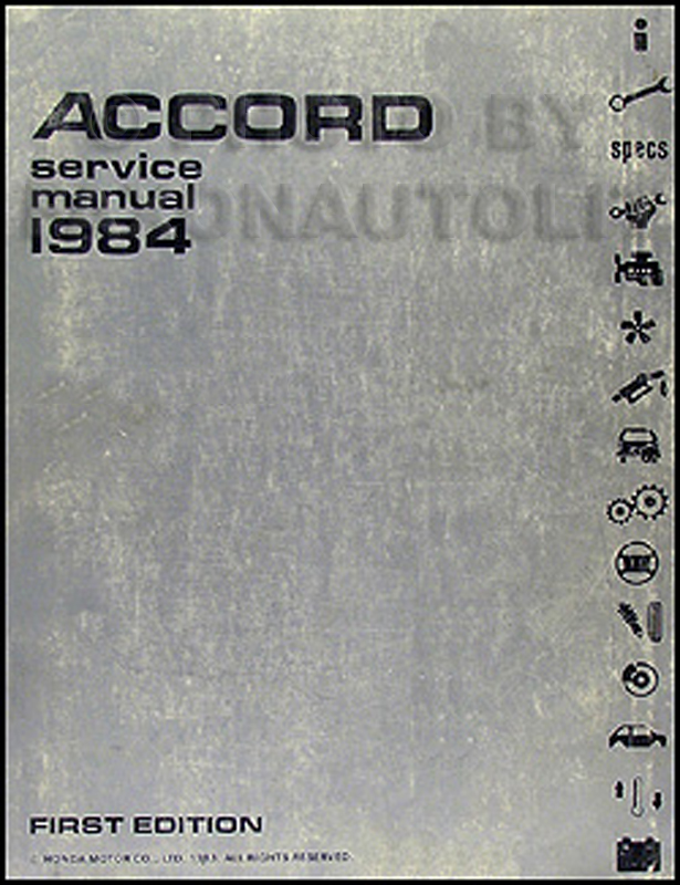 1984 Honda Accord Repair Manual Original 