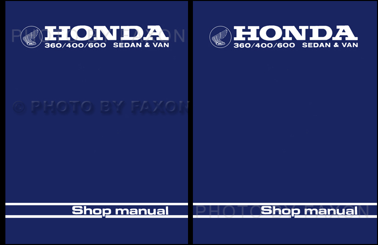 1969-1972 Honda 360, 400, 600, Sedan & Van Repair Manual 2 Volume Set Reprint 