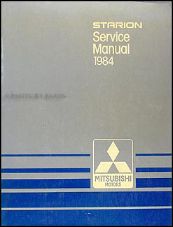 1984 Mitsubishi Starion Repair Manual Original 