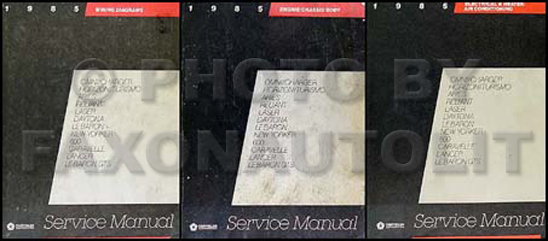 1985 MoPar FWD Car Repair Manual 3 Vol Set