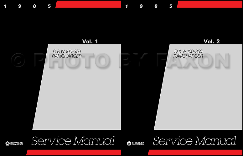 1985 Dodge Pickup Truck & Ramcharger Repair Manual Reprint 