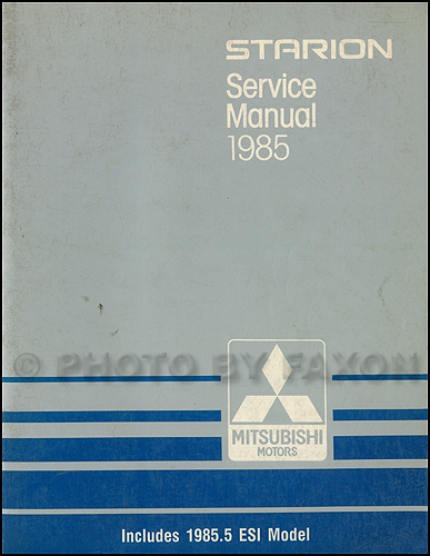 1985 Mitsubishi Montero Repair Manual Original
