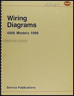 1986 Audi 4000 Original Wiring Diagram