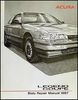1987-1990 Acura Legend Coupe Original Body Repair Manual 