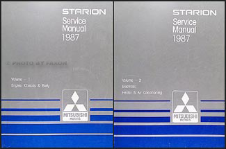 1987 Mitsubishi Starion Repair Manual Original 2 Vol. Set