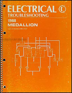 1988 Medallion Electrical Troubleshooting Manual Original 