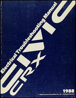 1988 Honda CRX Electrical Troubleshooting Manual Original 