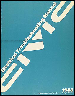 1988 Honda Civic Electrical Troubleshooting Manual Original 