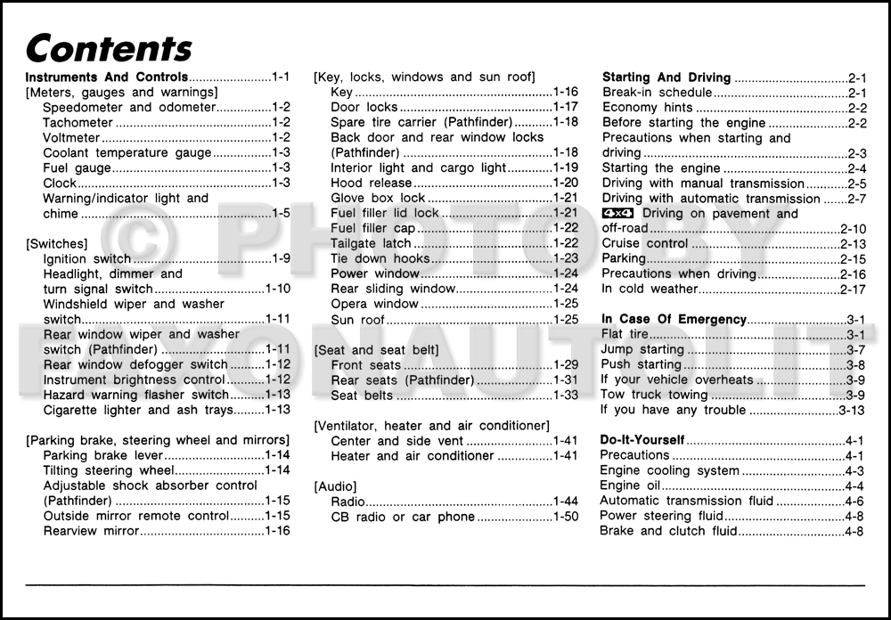 Nissan truck owner manual #7