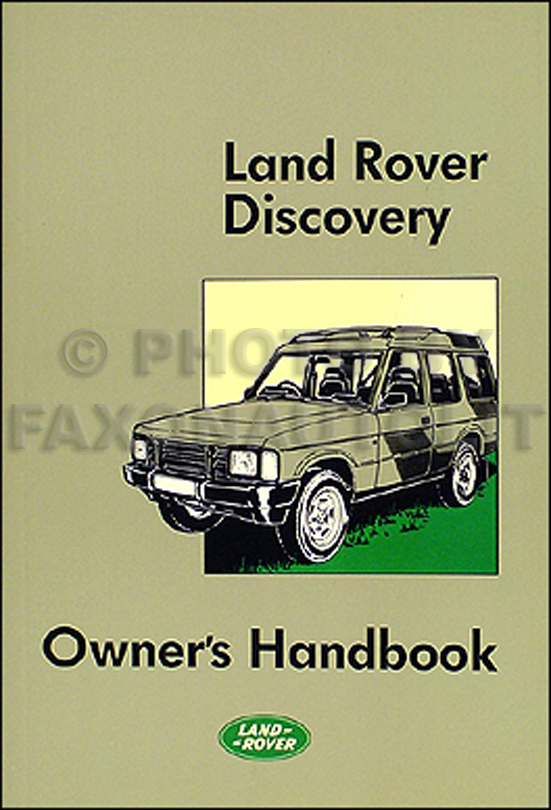 1989-1990 Land Rover Discovery Owner's Manual Reprint 