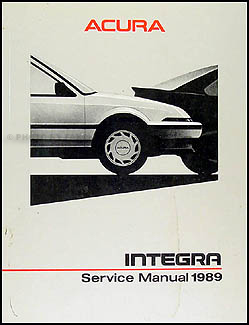 1989 Acura Integra Shop Manual Original 