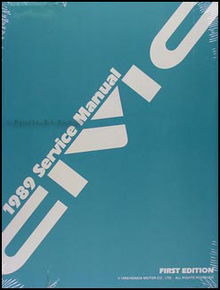 1989 Honda Civic Hatchback & Sedan Repair Manual Original 