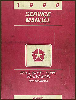 1990 Dodge Ram Van & Wagon Shop Manual Original B100-B350