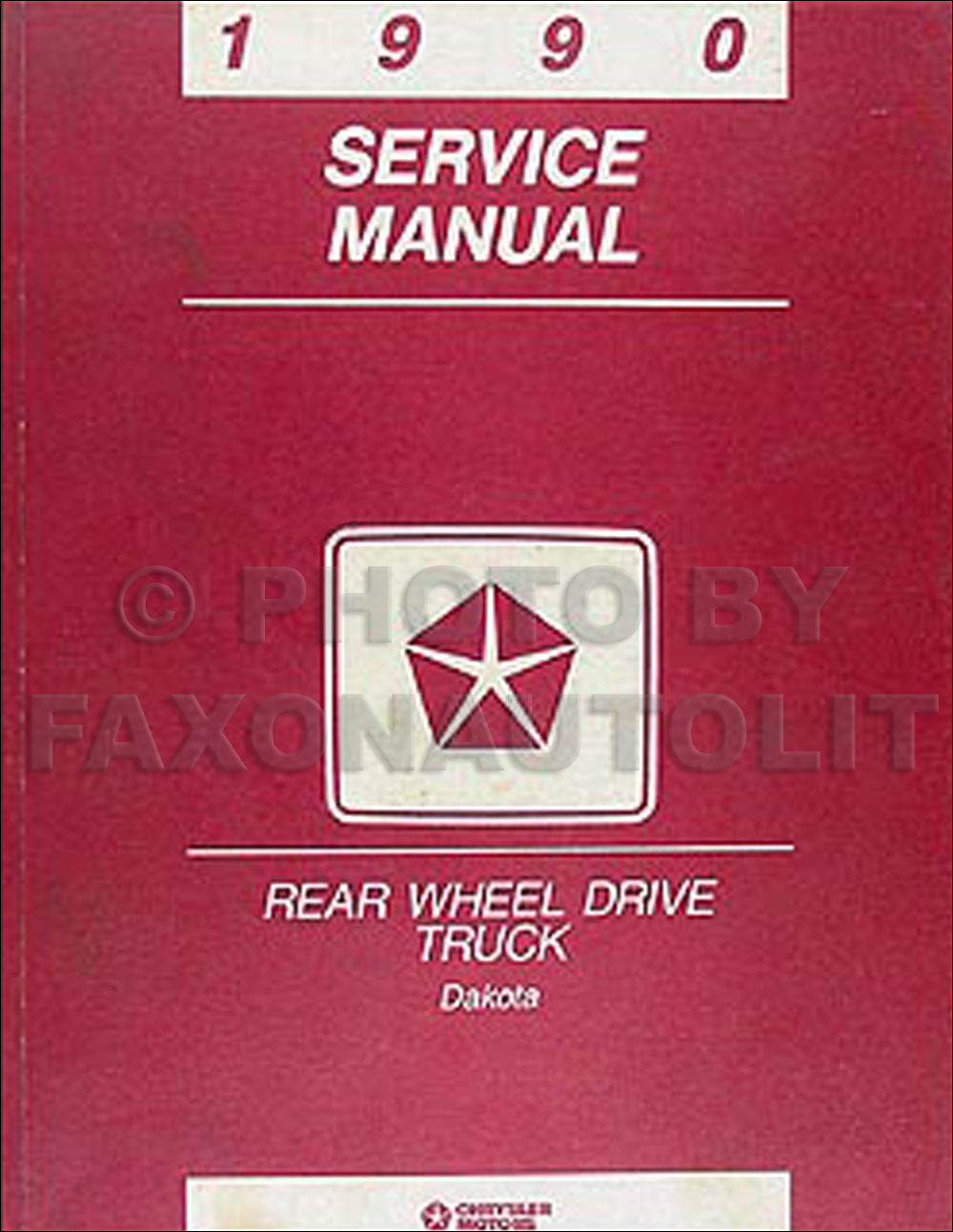 1990 Dodge Dakota Repair Manual Original 