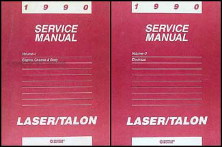 1990 Eagle Talon Shop Manual Original 2 Volume Set