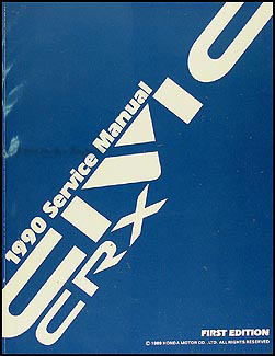 1990 Honda CRX Repair Manual Original 