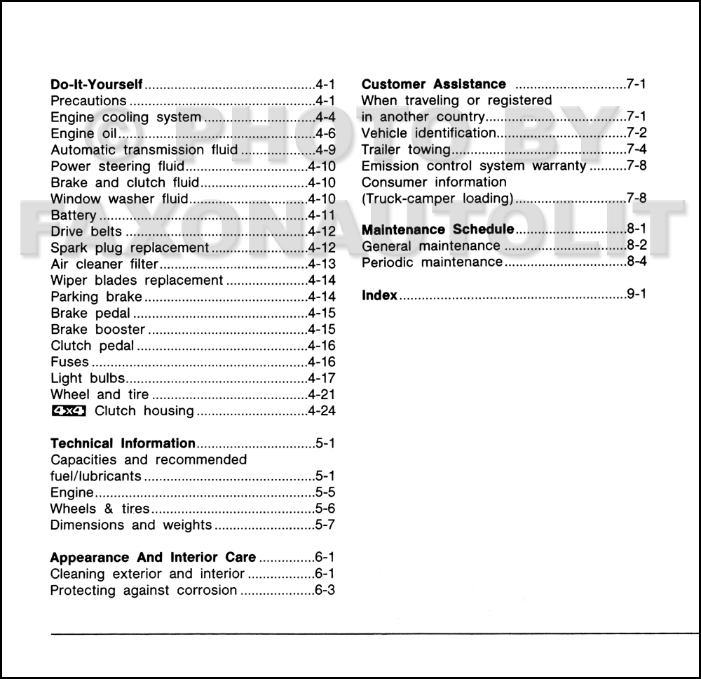 1990 Nissan pathfinder user manual