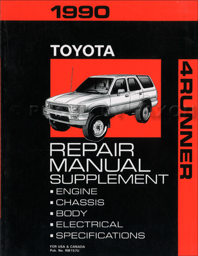 1990 Toyota 4Runner Repair Shop Manual Set Original Toyota