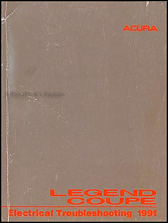 1991 Acura Legend Coupe Electrical Troubleshooting Manual Original 