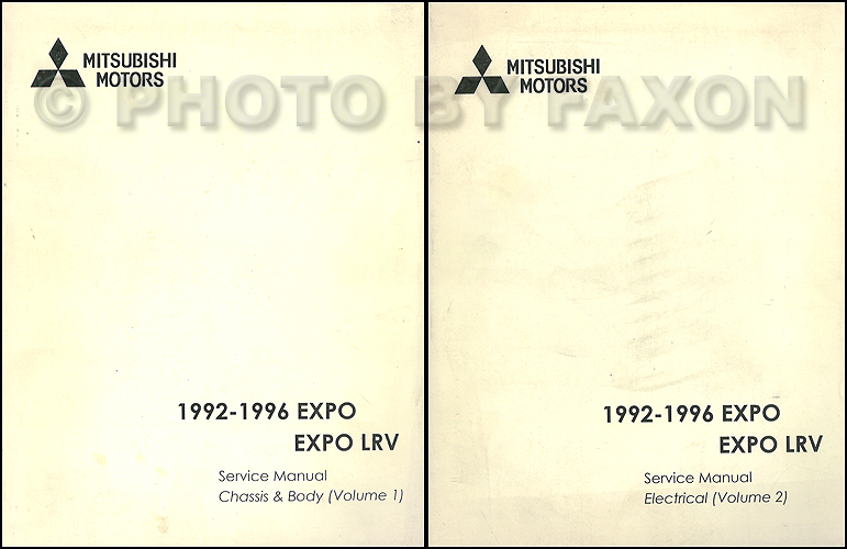 1992-1996  Mitsubishi Expo/Expo LRV Service Shop Manual Original 2 Volume Set