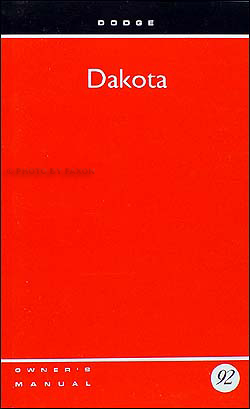 1992 Dodge Dakota Pickup Truck Original Owner's Manual 92