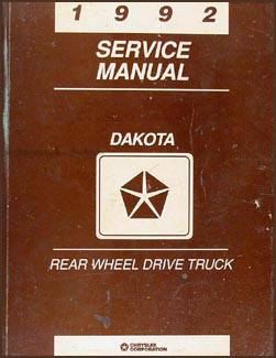 1992 Dodge Dakota Repair Manual Original 
