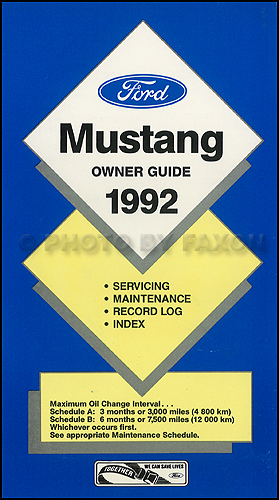 mustang owners manual