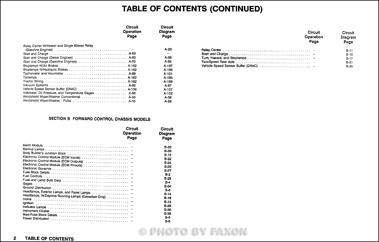 1992 Chevy Kodiak GMC Topkick Wiring Diagram Manual 92 C6000 C7000 C60