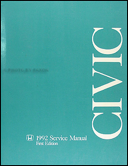 1992 Honda Civic Repair Manual Original 