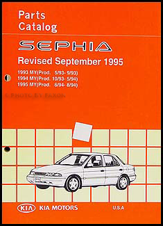 1993-1995 Kia Sephia Parts Book Original 
