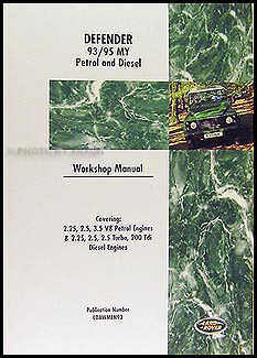 1993-1995 Land Rover Defender Repair Manual Reprint