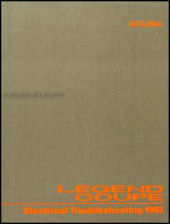 1993 Acura Legend Coupe Electrical Troubleshooting Manual Original 