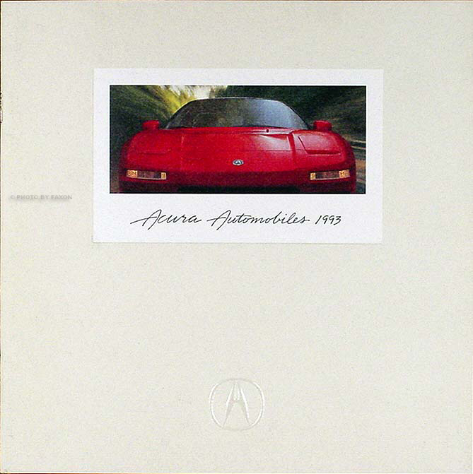 1993 Acura Original Sales Catalog 93 NSX/Legend/Vigor/Integra