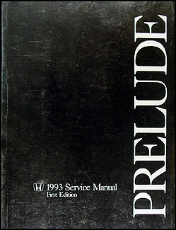 1993 Honda Prelude Repair Manual Original 