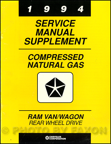 2003 Dodge Ram Van & Wagon Shop Manual Original Supplement 