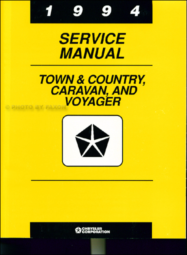 1994 Caravan, Town & Country, Voyager Shop Manual Original