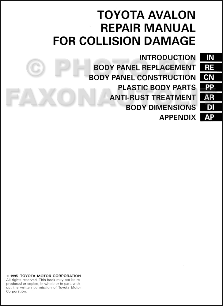 1995 toyota avalon shop manual #6 1995 toyota avalon shop manual #6