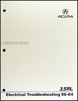1996-2004 Acura 3.5 RL Electrical Troubleshooting Manual Original 