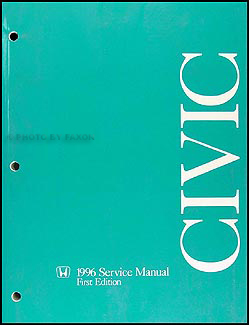 1996 Honda Civic del Sol Repair Manual Original 